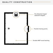 MCS Museum 24x36 Poster Frame, Onyx Photo Frame for Wall-Mounted Vertical or Horizontal Display