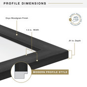 MCS Museum 24x36 Poster Frame, Onyx Photo Frame for Wall-Mounted Vertical or Horizontal Display