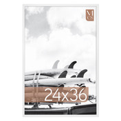 MCS Foundation 24x36 Poster Frame, Traditional White Photo Frame for Wall-Mounted Vertical or Horizontal Display
