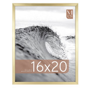 MCS Foundation 16x20 Poster Frame, Traditional Brass Photo Frame for Wall-Mounted Vertical or Horizontal Display