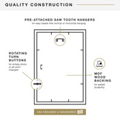 MCS Studio Gallery 16x24 Poster Frame, White Woodgrain Photo Frame for Wall-Mounted Vertical or Horizontal Display