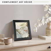 MCS Studio Gallery 8x8 Picture Frame, Black Woodgrain Photo Frame for Wall-Mounted or Tabletop Square Display for Photos and Art Prints