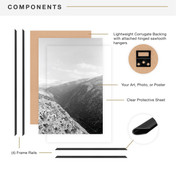 MCS Original 18x24 Poster Frame 6-Pack, Black Photo Frame for Lightweight Wall-Mounted Vertical or Horizontal Display