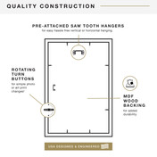 MCS Studio Gallery 16x24 Poster Frame, Natural Woodgrain Photo Frame for Wall-Mounted Vertical or Horizontal Display