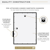 MCS Trendsetter 20x28 Poster Frame, Black High-Gloss Photo Frame for Wall-Mounted Vertical or Horizontal Display