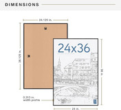 MCS Original Poster Frame Black Lightweight Vertical & Horizontal Wall Hanging Large Picture Frame for Posters, Art Prints & Gallery Wall