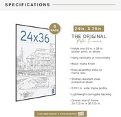 MCS Original Poster Frame Black Lightweight Vertical & Horizontal Wall Hanging Large Picture Frame for Posters, Art Prints & Gallery Wall