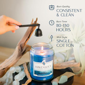 Havenwick Moonlit Reflection 22oz Soy Blend Jar Candle, Long-Lasting Fragrance, Large Glass Jar Candle for Home & Gifting