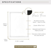 MCS 20x27 Puzzle Frame 1-Pack, White Finish, Wall-Mounted Vertical or Horizontal Display for Finished Puzzles