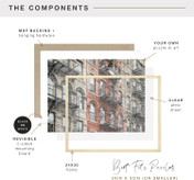 MCS 24x30 Puzzle Frame 1-Pack, Natural Woodgrain Finish, Wall-Mounted Vertical or Horizontal Display for Finished Puzzles