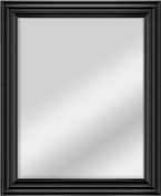 MCS 28x34 Wall Mirror, Black Finish, Vertical or Horizontal Wall-Mounted Display