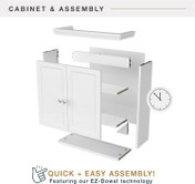 MCS 23x26 Medicine Cabinet Organizer, White Finish, Wall-Mounted Bathroom Storage Cabinet
