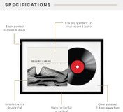 MCS Double Matte 16.5x25 Record Album Frame 1-Pack, Black Finish, Wall-Mounted Display for LP Vinyl Records and Album Jackets