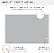 MCS Double Matte 16.5x25 Record Album Frame 1-Pack, Black Finish with Black Matte, Wall-Mounted Display for LP Vinyl Records and Album Jackets