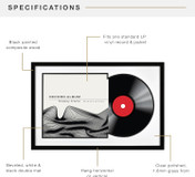MCS Double Matte 16.5x25 Record Album Frame 1-Pack, Black Finish with Black Matte, Wall-Mounted Display for LP Vinyl Records and Album Jackets
