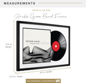 MCS Double Matte 16.5x25 Record Album Frame 1-Pack, Black Finish with Black Matte, Wall-Mounted Display for LP Vinyl Records and Album Jackets