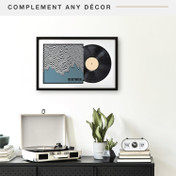 MCS Double Matte 16.5x25 Record Album Frame 1-Pack, Black Finish with Black Matte, Wall-Mounted Display for LP Vinyl Records and Album Jackets