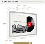 MCS Double Matte 16.5x25 Record Album Frame 1-Pack, Gray Finish, Wall-Mounted Display for LP Vinyl Records and Album Jackets