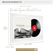 MCS Double Matte 16.5x25 Record Album Frame 1-Pack, White Finish, Wall-Mounted Display for LP Vinyl Records and Album Jackets