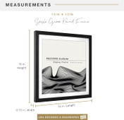 MCS Single Matte 15x15 Record Album Frame 1-Pack, Black Finish, Wall-Mounted Display for LP Vinyl Records and Album Jackets