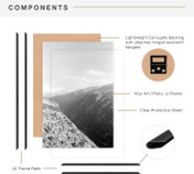 MCS Original 18x24 Poster Frame 2-Pack, Black Finish, Wall-Mounted Vertical or Horizontal Display