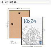 MCS Original 18x24 Poster Frame 2-Pack, Black Finish, Wall-Mounted Vertical or Horizontal Display