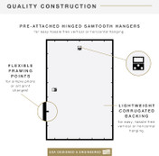 MCS Trendsetter 22.75x34 Poster Frame 1-Pack, Black High-Gloss Finish, Wall-Mounted Vertical or Horizontal Display