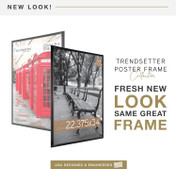 MCS Trendsetter 22.75x34 Poster Frame 1-Pack, Black High-Gloss Finish, Wall-Mounted Vertical or Horizontal Display