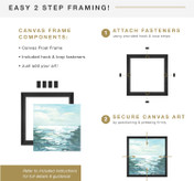 MCS Canvas Float 12x16 Float Frame 1-Pack, Black Finish, Wall-Mounted Vertical or Horizontal Display for Canvas Paintings