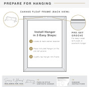 MCS Canvas Float 12x16 Float Frame 1-Pack, Black Finish, Wall-Mounted Vertical or Horizontal Display for Canvas Paintings