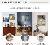 MCS Canvas Float 12x16 Float Frame 1-Pack, Black Finish, Wall-Mounted Vertical or Horizontal Display for Canvas Paintings