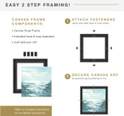 MCS Canvas Float 16x20 Float Frame 1-Pack, Black Finish, Wall-Mounted Vertical or Horizontal Display for Canvas Paintings