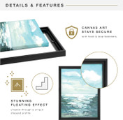 MCS Canvas Float 16x20 Float Frame 1-Pack, Natural Finish, Wall-Mounted Vertical or Horizontal Display for Canvas Paintings