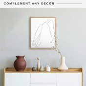 MCS Canvas Float 16x20 Float Frame 1-Pack, Natural Finish, Wall-Mounted Vertical or Horizontal Display for Canvas Paintings