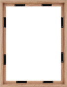 MCS Canvas Float 18x24 Float Frame 1-Pack, Walnut Woodgrain Finish, Wall-Mounted Vertical or Horizontal Display for Canvas Paintings