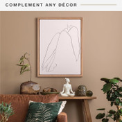 MCS Canvas Float 18x24 Float Frame 1-Pack, Walnut Woodgrain Finish, Wall-Mounted Vertical or Horizontal Display for Canvas Paintings