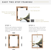 MCS Canvas Float 24x30 Float Frame 1-Pack, Walnut Finish, Wall-Mounted Vertical or Horizontal Display for Canvas Paintings