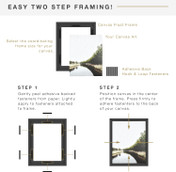 MCS Canvas Float 8x10 Float Frame 1-Pack, Black Finish, Wall-Mounted Vertical or Horizontal Display for Canvas Paintings