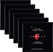MCS Format 4x4 Picture Frame 6-Pack, Black Finish, Wall-Mounted or Tabletop Vertical or Horizontal Display