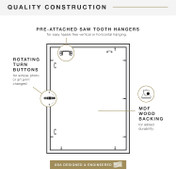 MCS Foundation 20x27 Poster Frame 1-Pack, Traditional Brass Finish, Wall-Mounted Vertical or Horizontal Display
