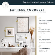 MCS Master & Co. Foundry Metal 14x18 Picture Frame 1-Pack, Black Finish, Wall-Mounted Vertical or Horizontal Display