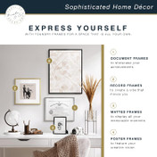 MCS Master & Co. Foundry Metal 16x20 Picture Frame 1-Pack, Black Finish, Wall-Mounted Vertical or Horizontal Display