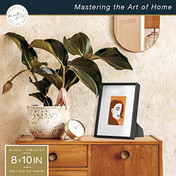 MCS Master & Co. Foundry Metal 8x10 Picture Frame 1-Pack, Black Finish, Wall-Mounted Vertical or Horizontal Display