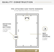 MCS Studio Gallery 16x24 Poster Frame 1-Pack, Walnut Woodgrain Finish, Wall-Mounted Vertical or Horizontal Display