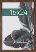 MCS Studio Gallery 16x24 Poster Frame 1-Pack, Walnut Woodgrain Finish, Wall-Mounted Vertical or Horizontal Display