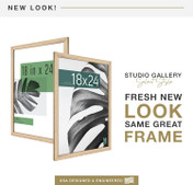 MCS Studio Gallery 18x24 Poster Frame 1-Pack, Walnut Woodgrain Finish, Wall-Mounted Vertical or Horizontal Display