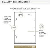 MCS Studio Gallery 20x30 Poster Frame 2-Pack, Black Woodgrain Finish, Wall-Mounted Vertical or Horizontal Display