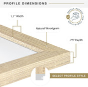 MCS Studio Gallery 20x30 Poster Frame 2-Pack, Natural Woodgrain Finish, Wall-Mounted Vertical or Horizontal Display