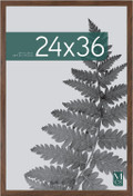 MCS Studio Gallery 24x36 Poster Frame 1-Pack, Walnut Woodgrain Finish, Wall-Mounted Vertical or Horizontal Display