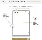 MCS Studio Gallery 24x36 Poster Frame 2-Pack, White Woodgrain Finish, Wall-Mounted Vertical or Horizontal Display